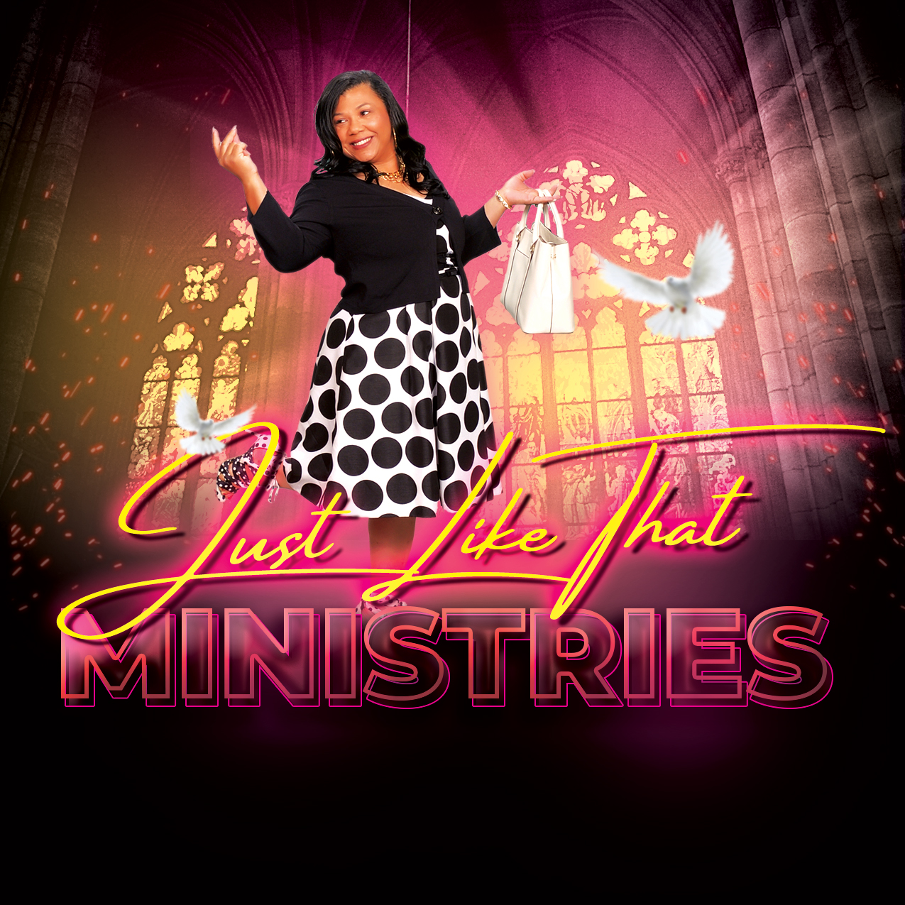 Just Like That Ministries artwork featuring Pastor Barbara Tabb
